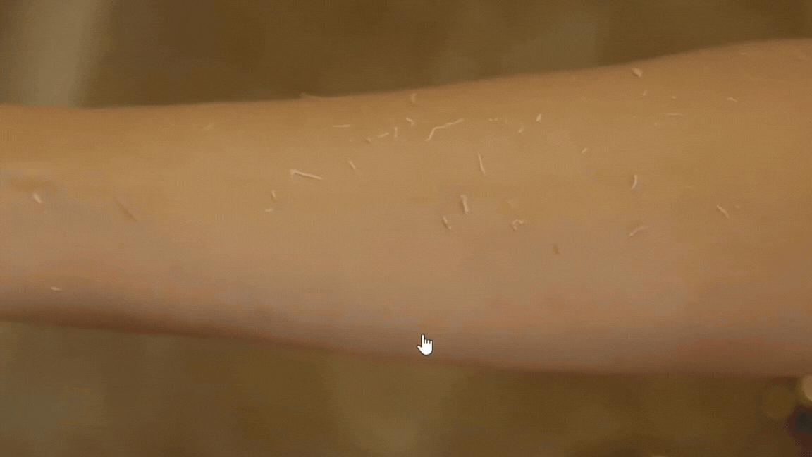 Preuve d'exfoliation reelle : elimination des peaux mortes