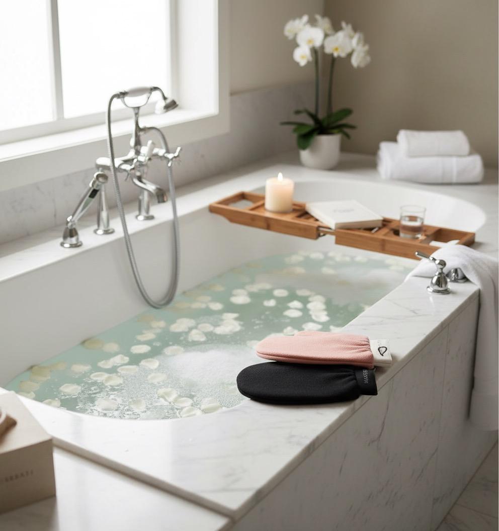 Ambiance spa maison avec gants Homerati